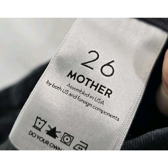 Mother Jeans Womens 26 Black Skinny Looker Ankle Fray Guilty As Sin High Rise - Picture 10 of 15